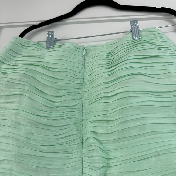 NWT Hansen & Gretel Levi Mini Skirt in Seafoam Sz Medium Ruffle Trim Cinched - Picture 9 of 9